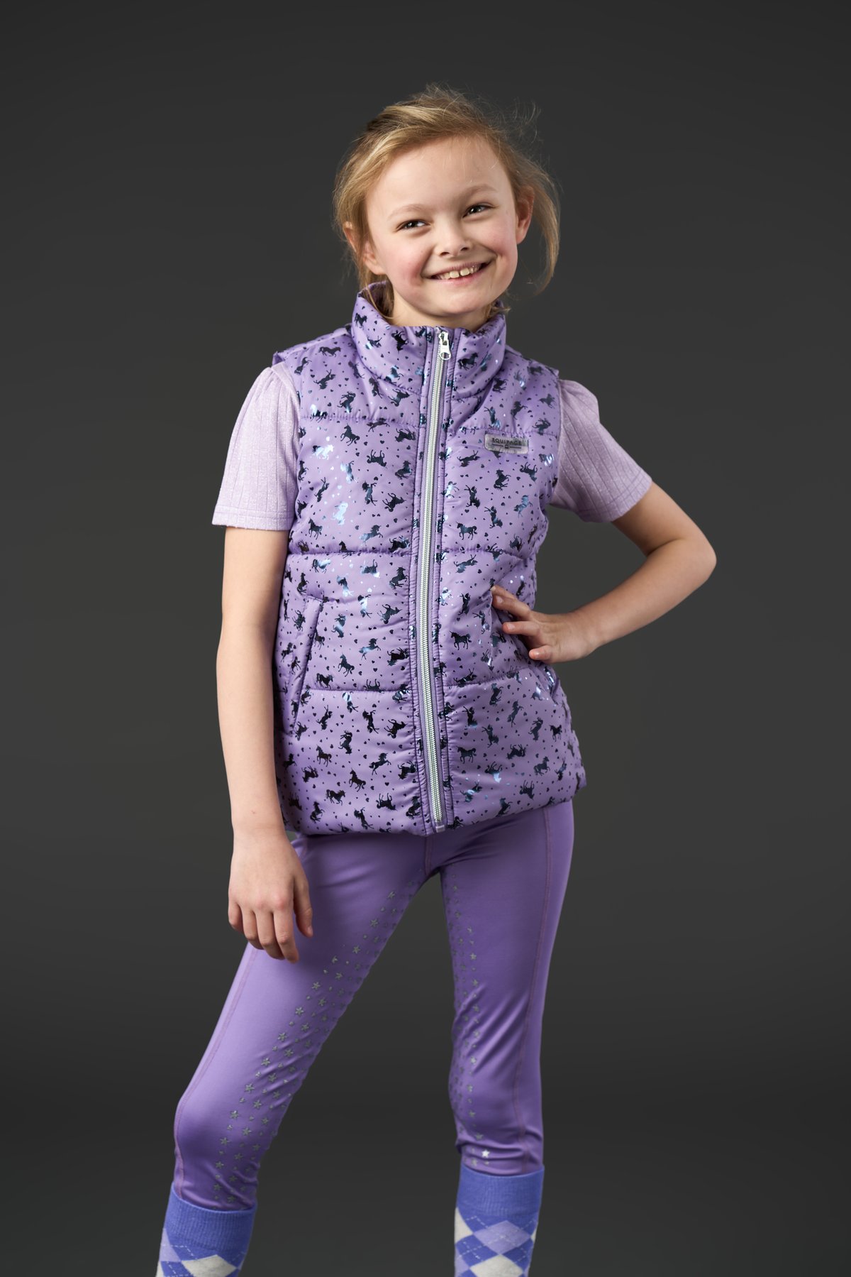 Equipage Alana riding vest for kids Junior - Aster Purple - 3