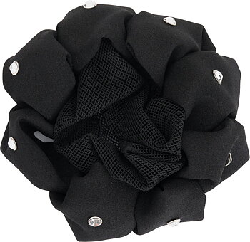 Equipage Astrid Hair Net with Rosette - Black