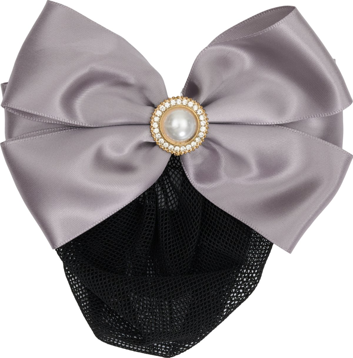 Equipage Agnes Hair Net with Bow - Opal Gray