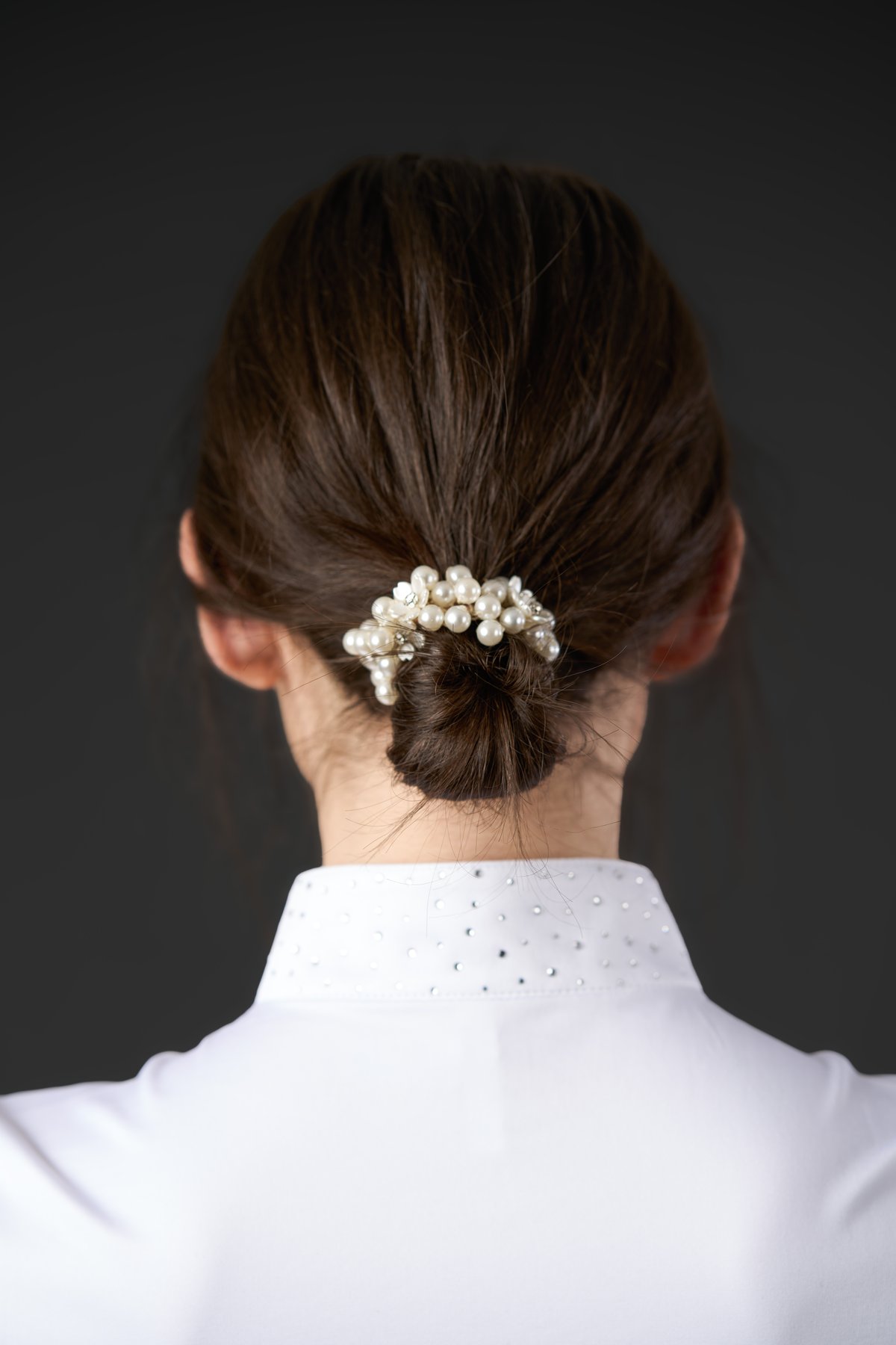 Equipage Abel pearl hair tie - Sandshell - 2