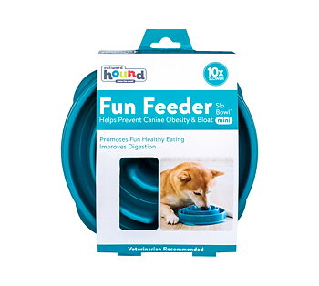 Outward Hound Fun Feeder Dog Bowl - Teal, L