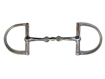 Horse Guard Svängt Tredelat D-Ringsbett Stainless Steel
