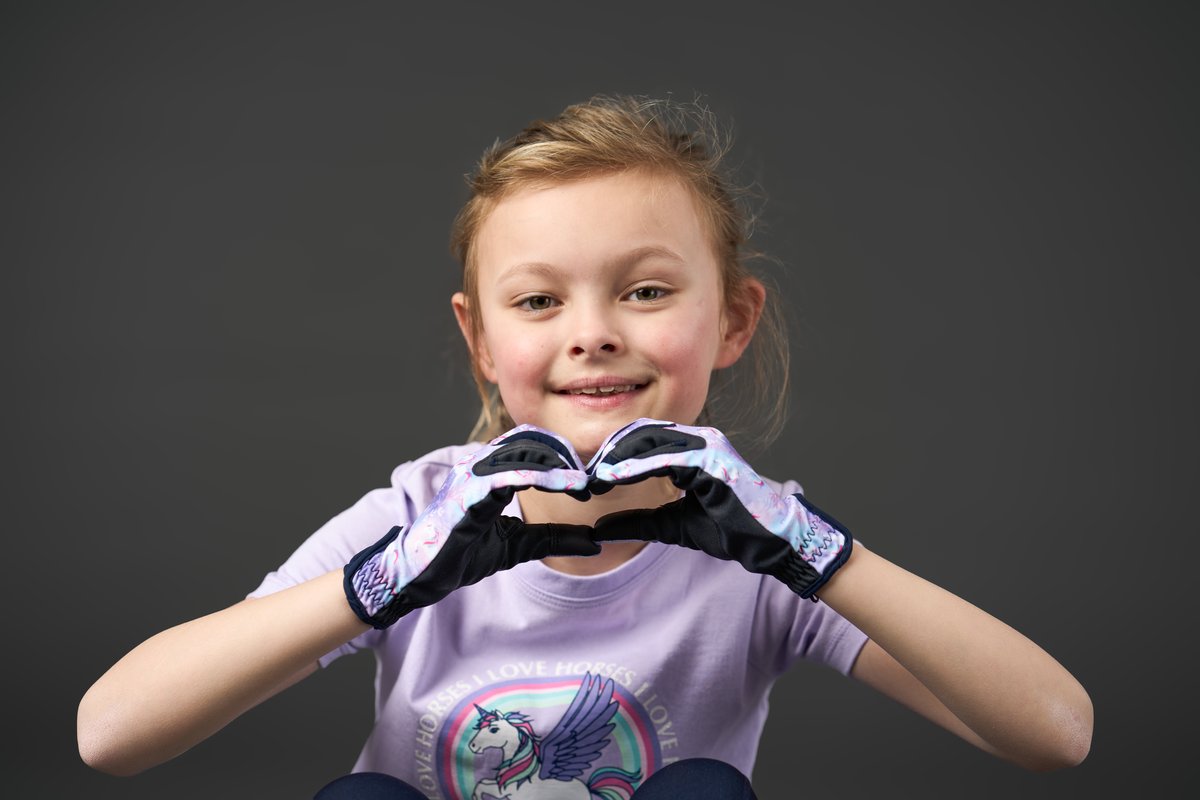Equipage Arlo riding gloves for kids Junior - Lavender - 3