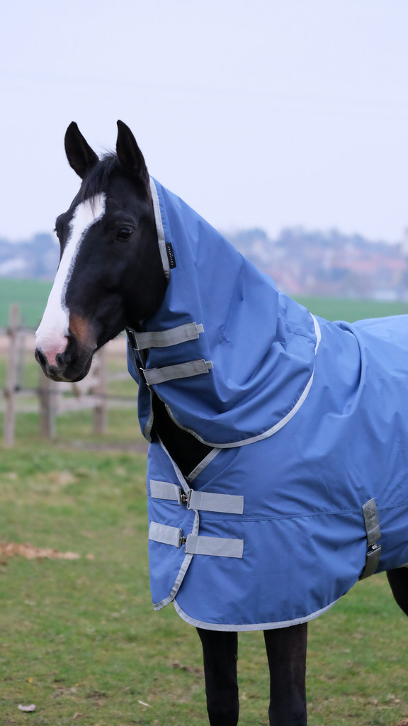 EQUITHEME 'TYREX 600D' Recycled Neck Cover Navy 150 g - 2
