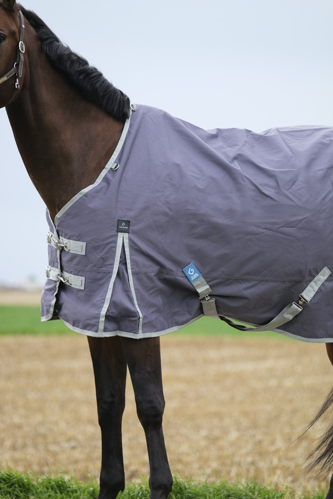 EQUITHEME 'TYREX 1200D' Recycled Turnout Hästtäcke Taupe 50 g - 9