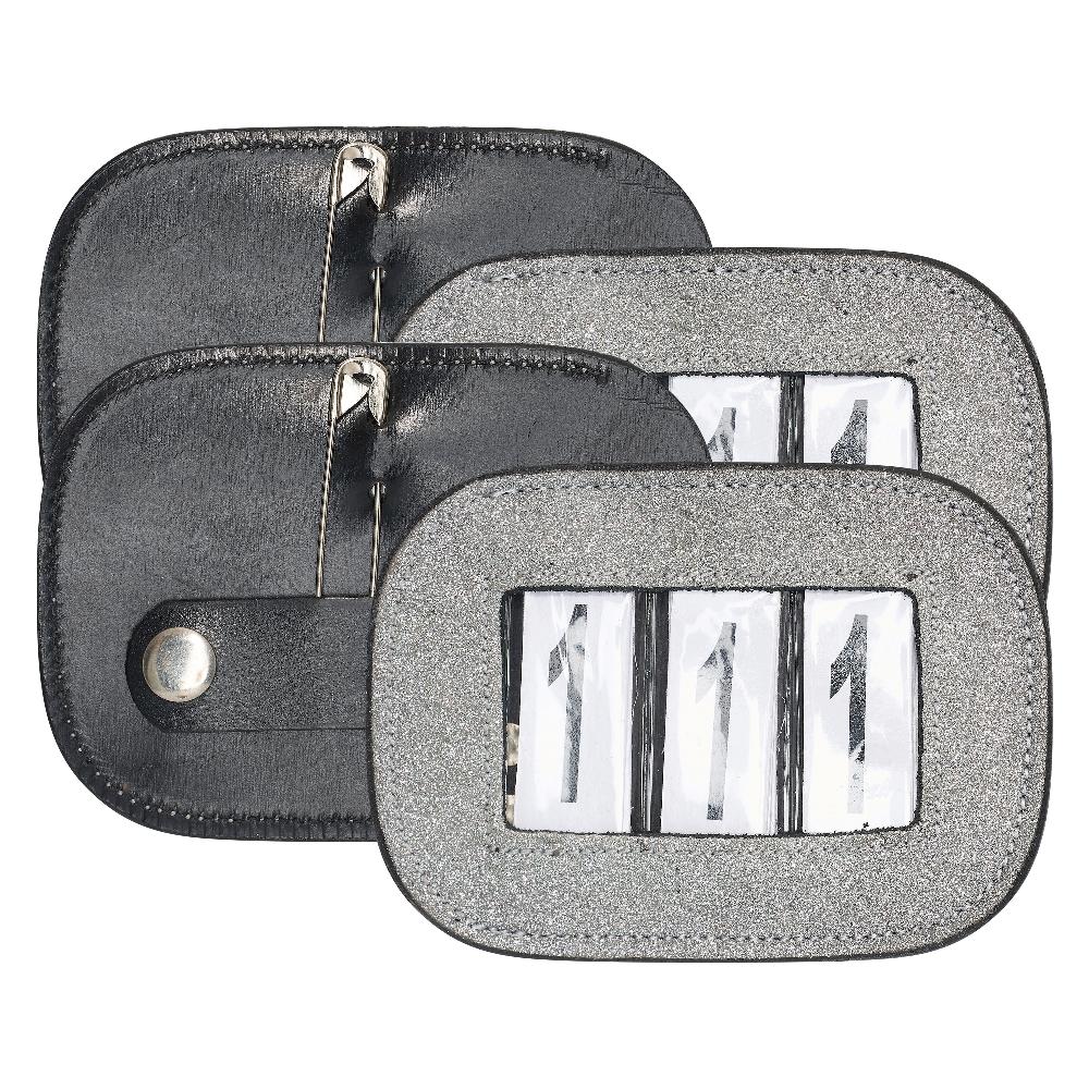 Imperial Riding Nummerlapp Tävling Glitter Square, 2 st (set) - Silver