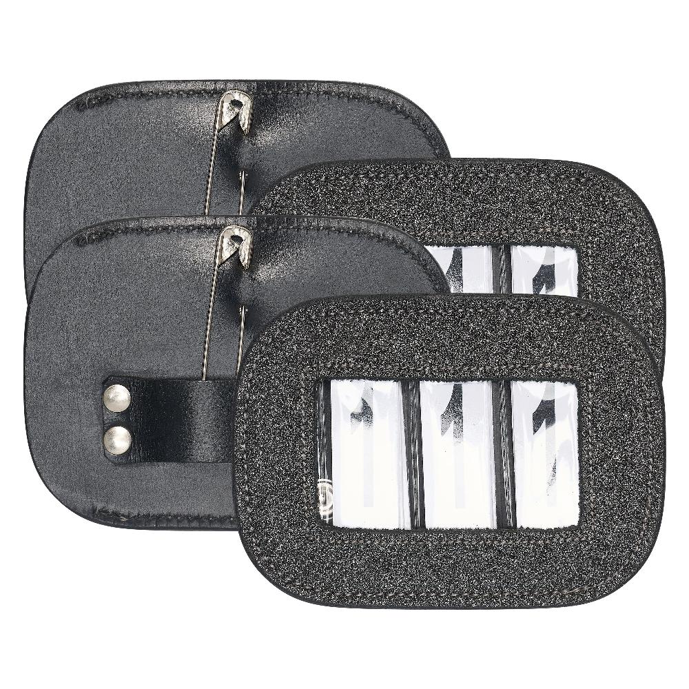 Imperial Riding Competition Number Glitter Square, set of 2 pcs - Gun metal