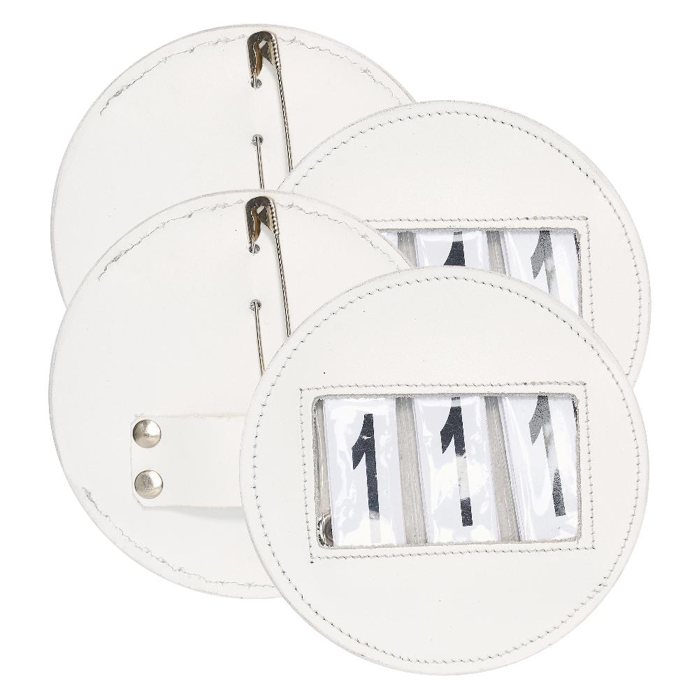 Imperial Riding Tävlingsnummer runda, 2-pack - Vit