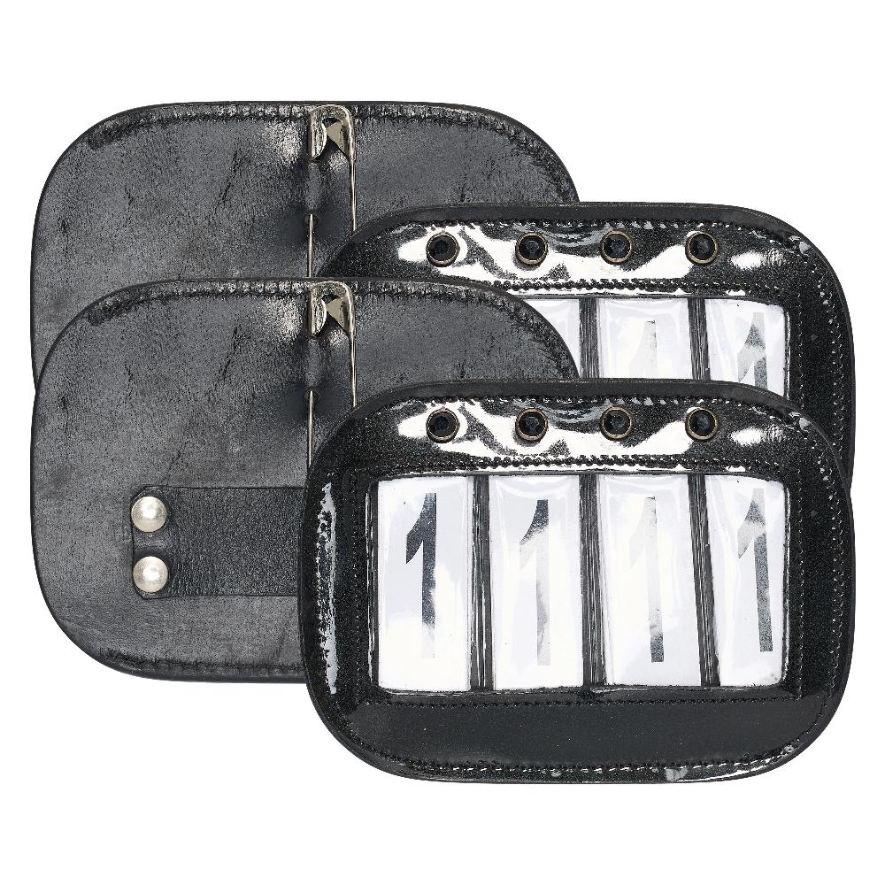 Imperial Riding Competition Number Square, set of 2 pcs - Shiny Black