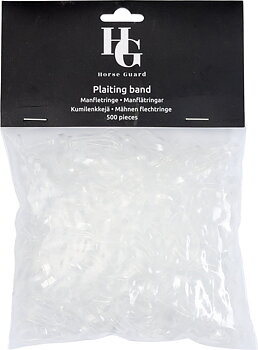 HorseGuard Silicone braiding bands, 500 pcs/bag - Transparent