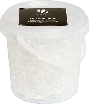 HorseGuard Silicone braiding bands, 1500 pcs/can - Transparent