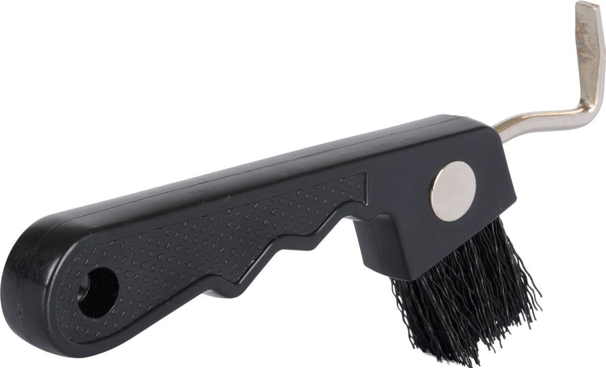 HorseGuard Horse Guard hoof pick w. brush and magnet - Black