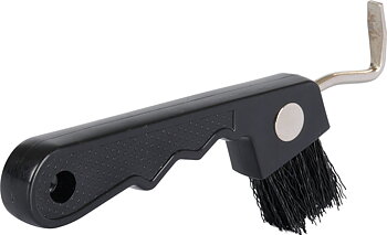 HorseGuard Horse Guard hoof pick w. brush and magnet - Black