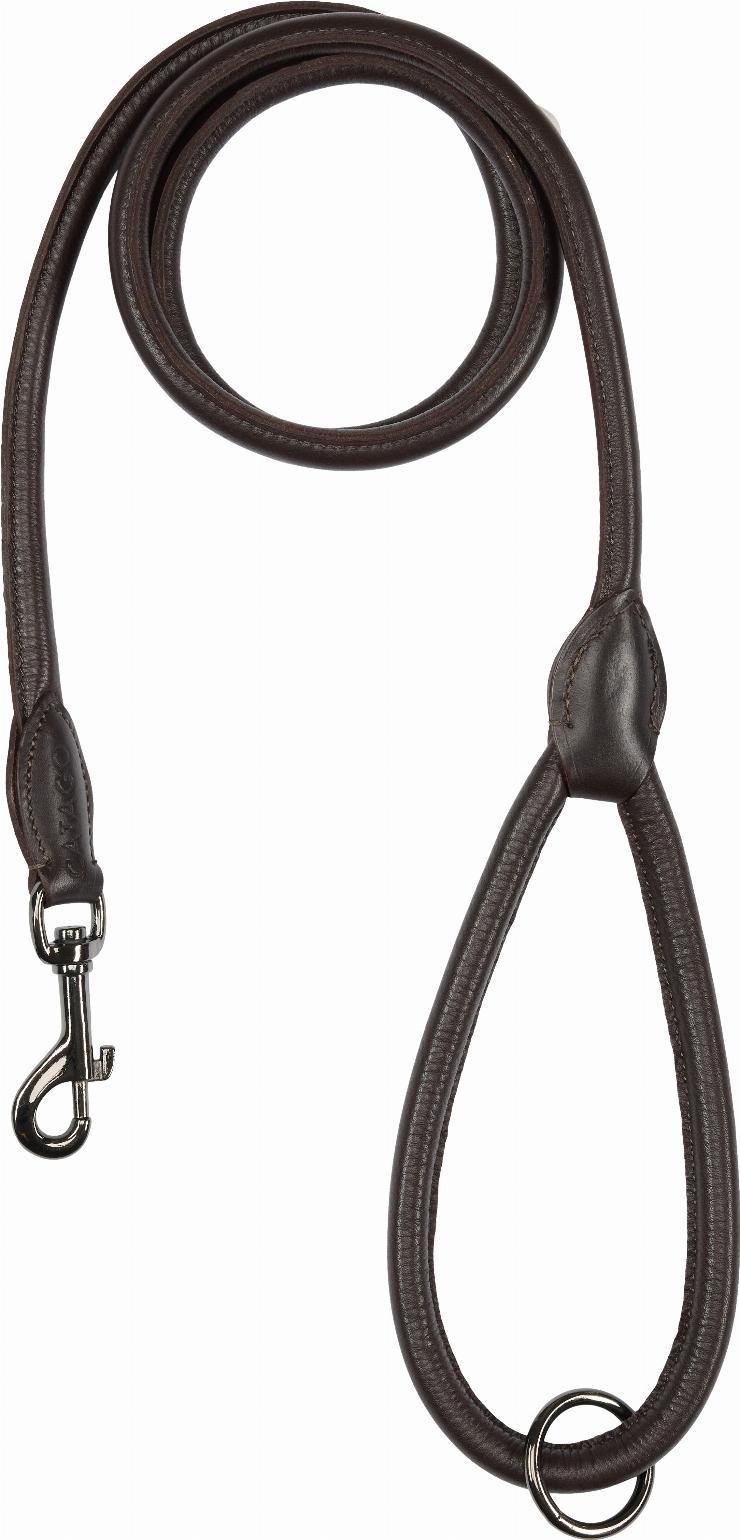 Catago Rolled Leather Leash, 1,5 m - Brown