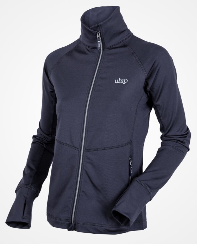 Uhip Midlayer Stretch Full Zip - Nine iron grey