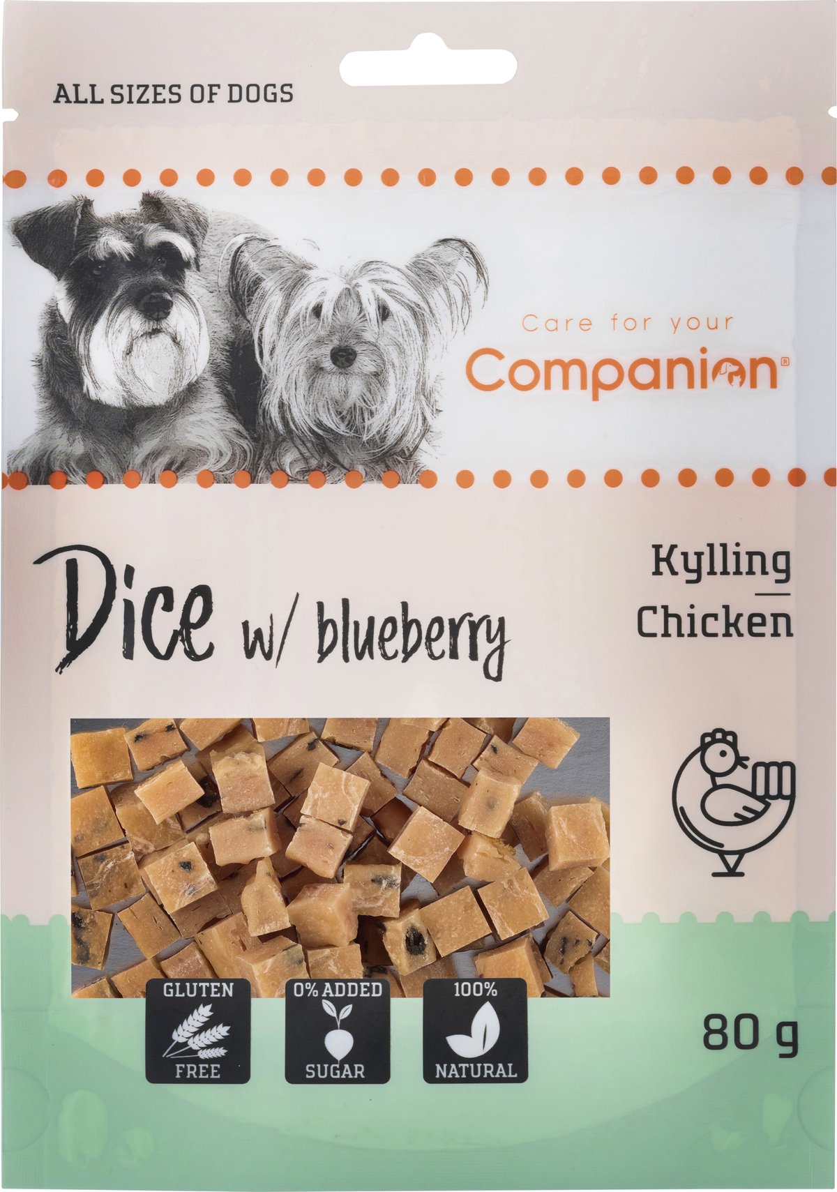 Companion Dice w/ blueberry Chicken