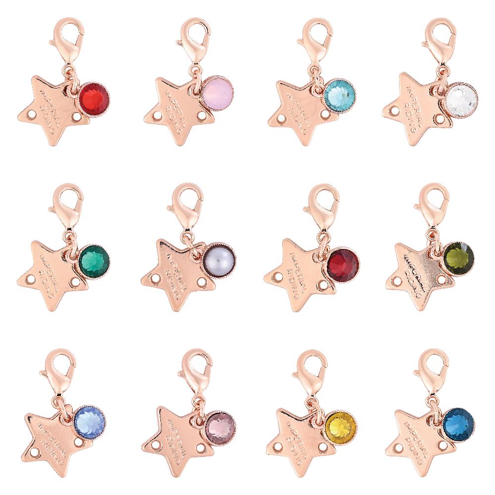 Imperial Riding Tränssmycke Birthstone - Roséguld, 12 st (set) - Rose Gold