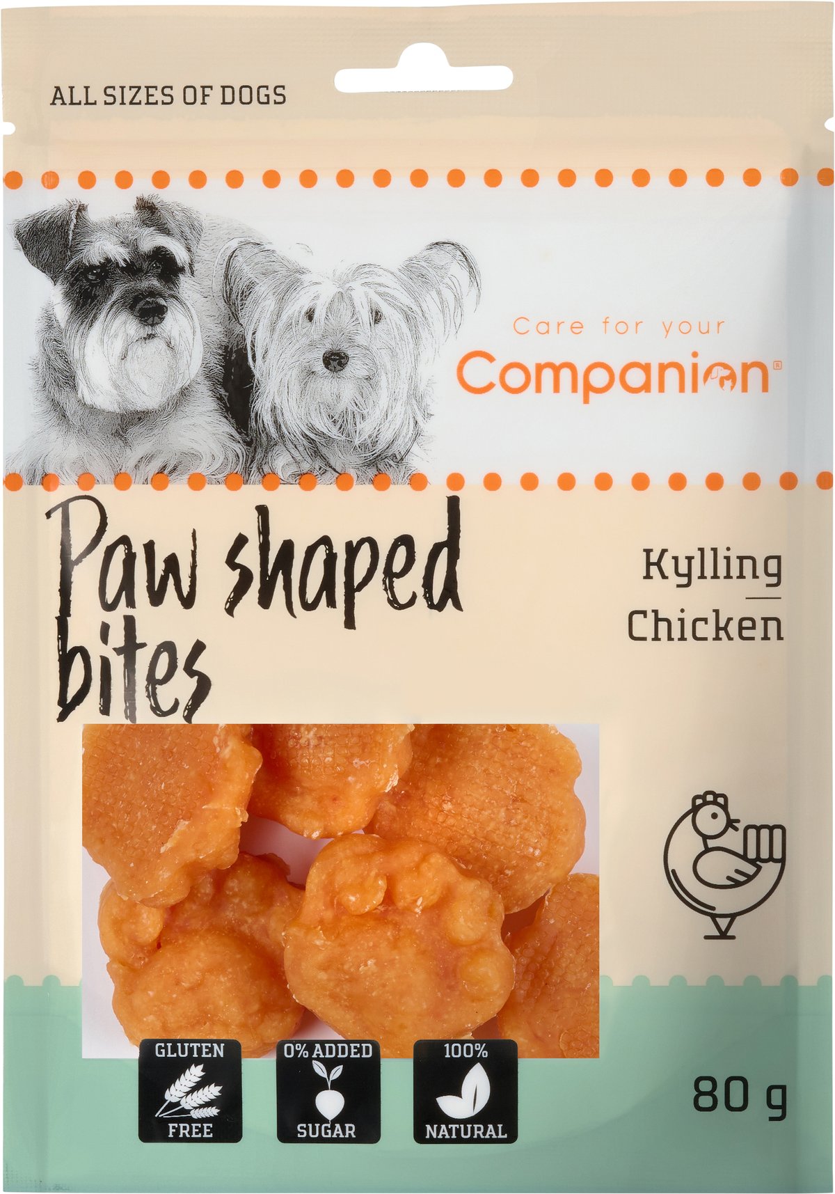 Companion Paw Shape Bites - Huhn