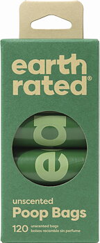 Earth Rated Eco-Friendly Hundbajspåsar, 8 Rullar - Doftfri - Grön