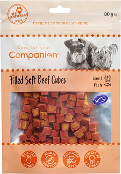 Companion Soft beef cubes, nötkött fyllt med lax & torsk