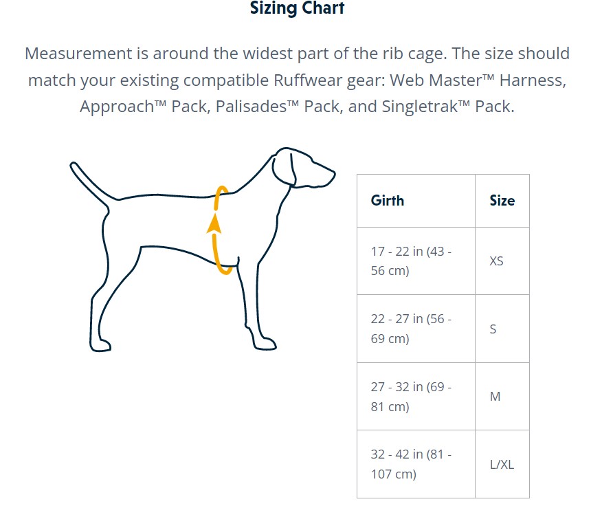 Ruffwear swamp 2024 cooler sizing