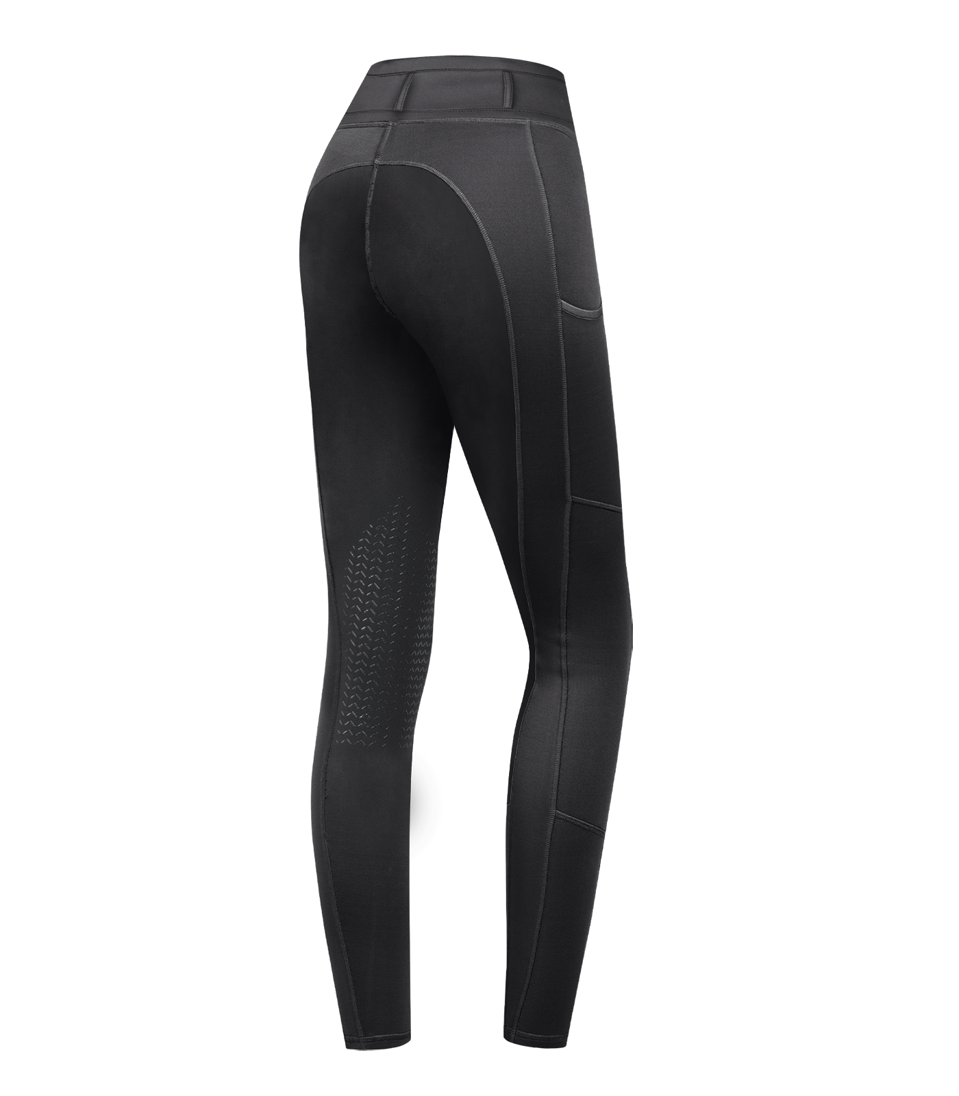 Waldhausen Ella Silicone Knee Ratsastuslegginsit Musta - 2
