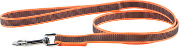 Julius-K9 Color&Gray Super-Grip Koppel Med Handtag, - Orange/Grå, 1 m