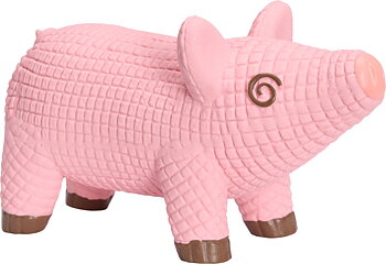 Companion latex squeaky toy, corn pig