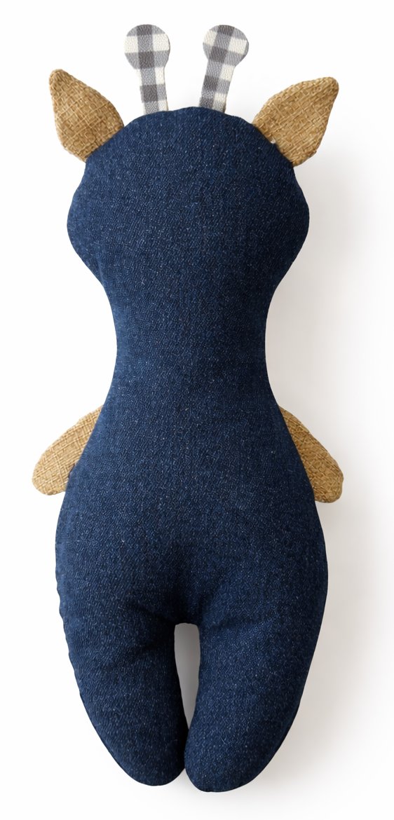 Companion denim patchwork toy, giraffe - 2