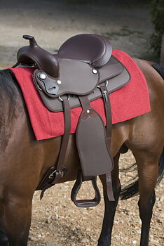 WESTRIDE Navajo Cotton/acrylic Saddle Pad, Solid Colour Red