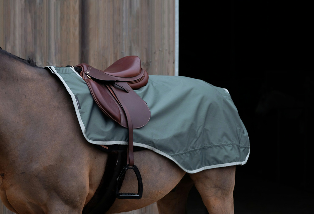 EQUITHEME 'TYREX 600D' Recycled Fleecefodrat Ridtäcke Grön, 165