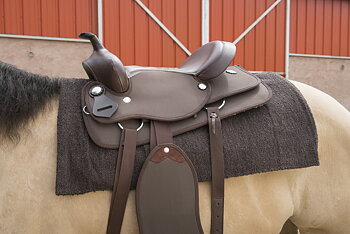 WESTRIDE Navajo Bomull/Akryl Westernpad Enfärgad Brun