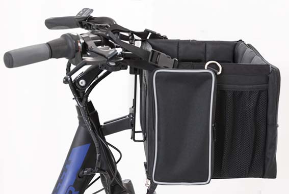 Trixie Cykelkorg Front 41x26x26cm - Svart/Grå - endast detta ex