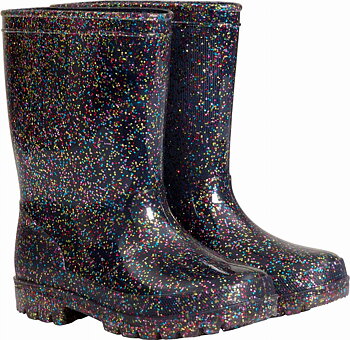 Equipage Millie Glitter Rubber Boots - Navy