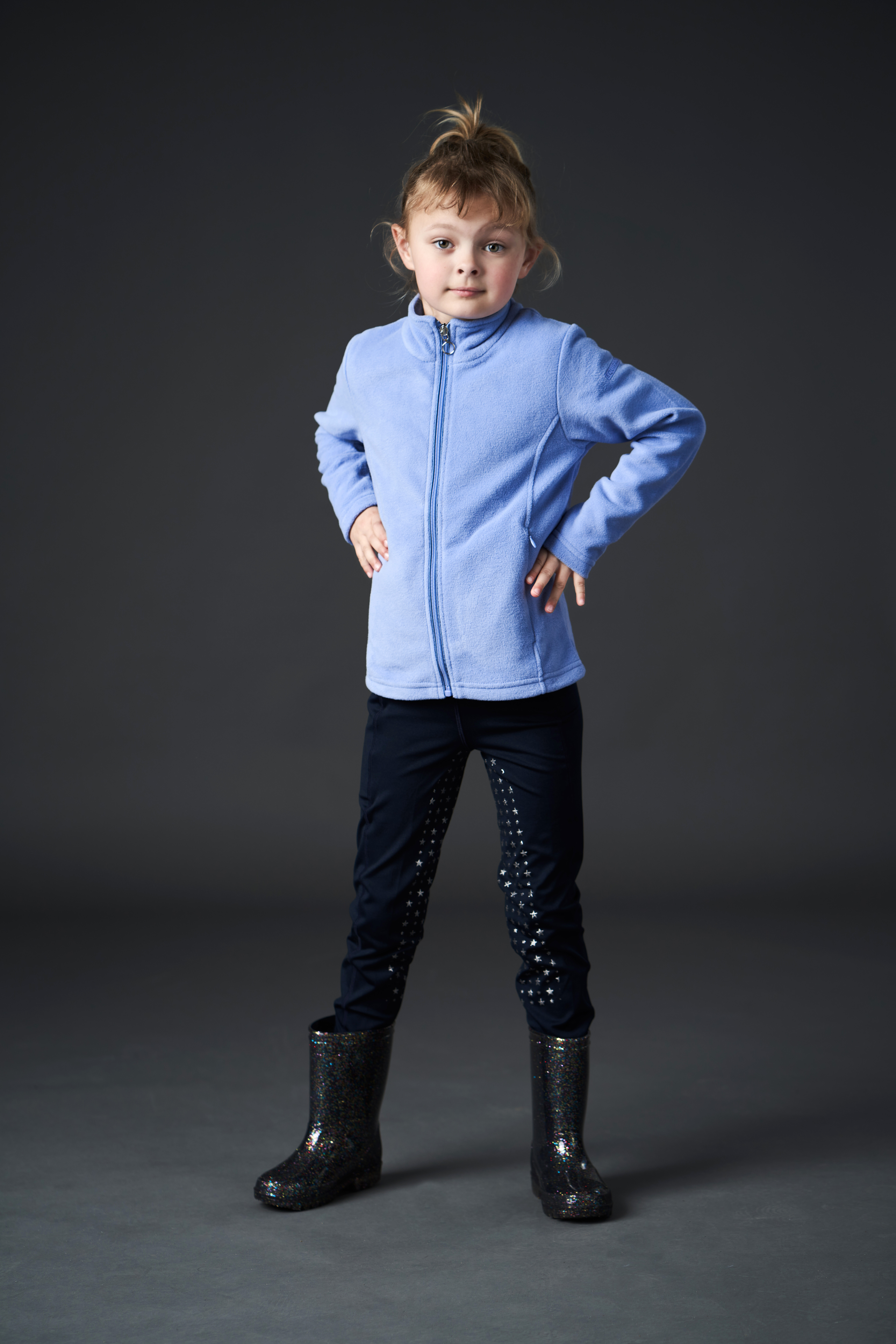 Equipage Millie Glitter Rubber Boots - Navy - 2