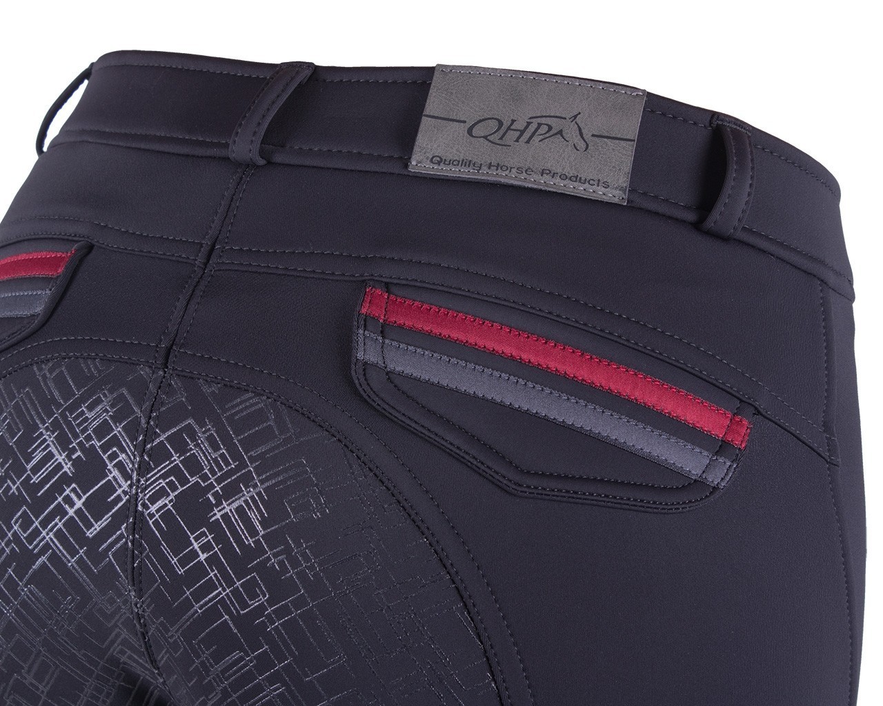 Softshell-ratsastushousut Anti-Slip Softshell QHP Kamila – Musta - 4