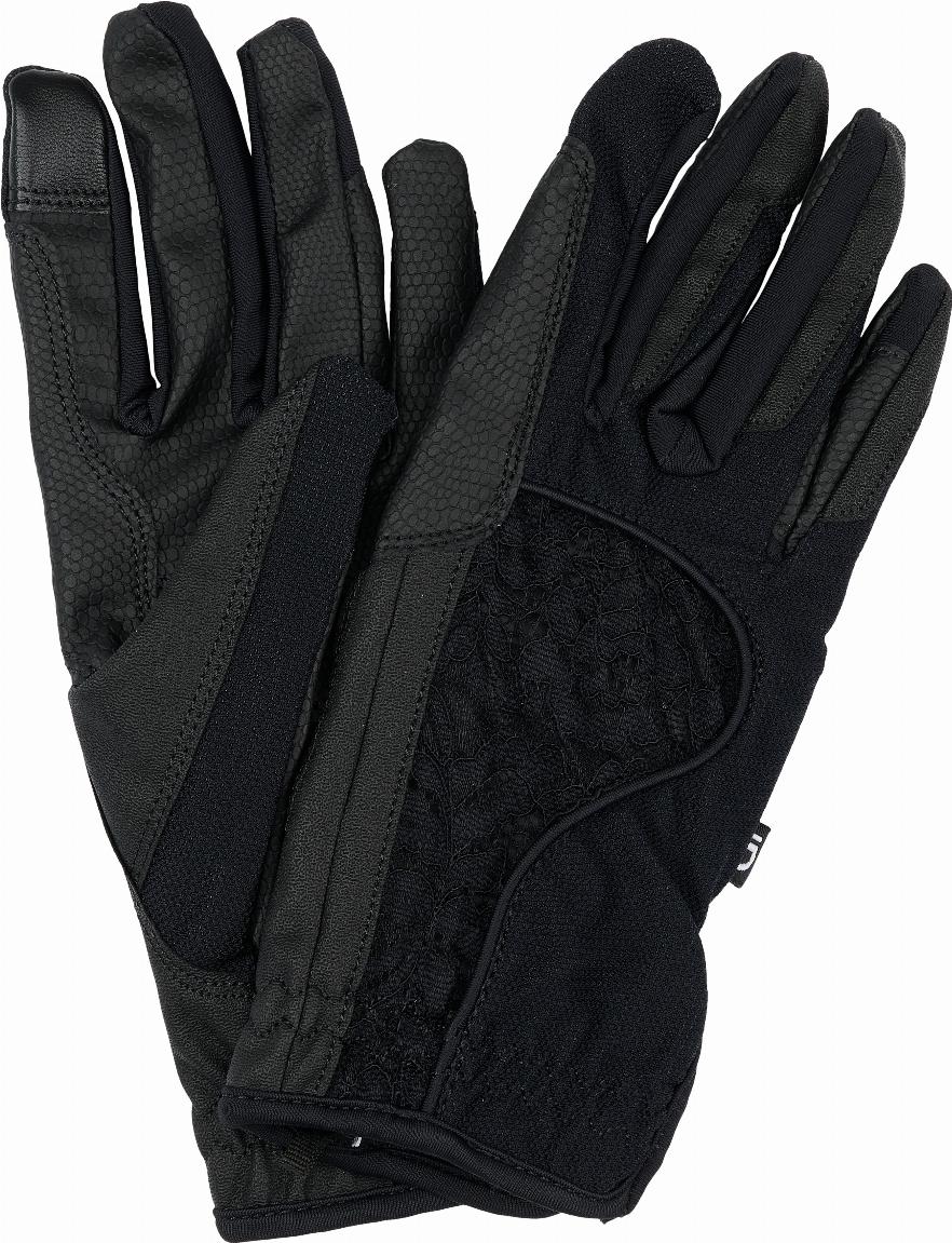 Equipage Larissa Spitzenhandschuhe - Schwarz