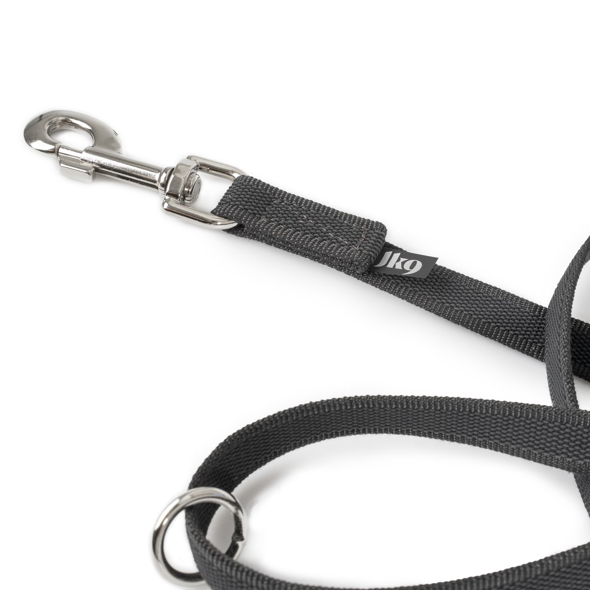 Julius-K9 C&G Super Grip leash with handle and O-ring - Black/Grey - 2