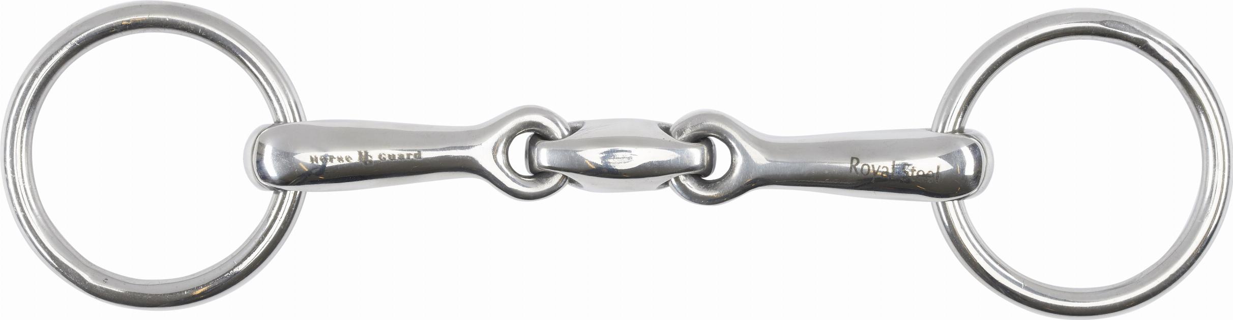 HorseGuard Double Jointed Lock Up Bit - Silver