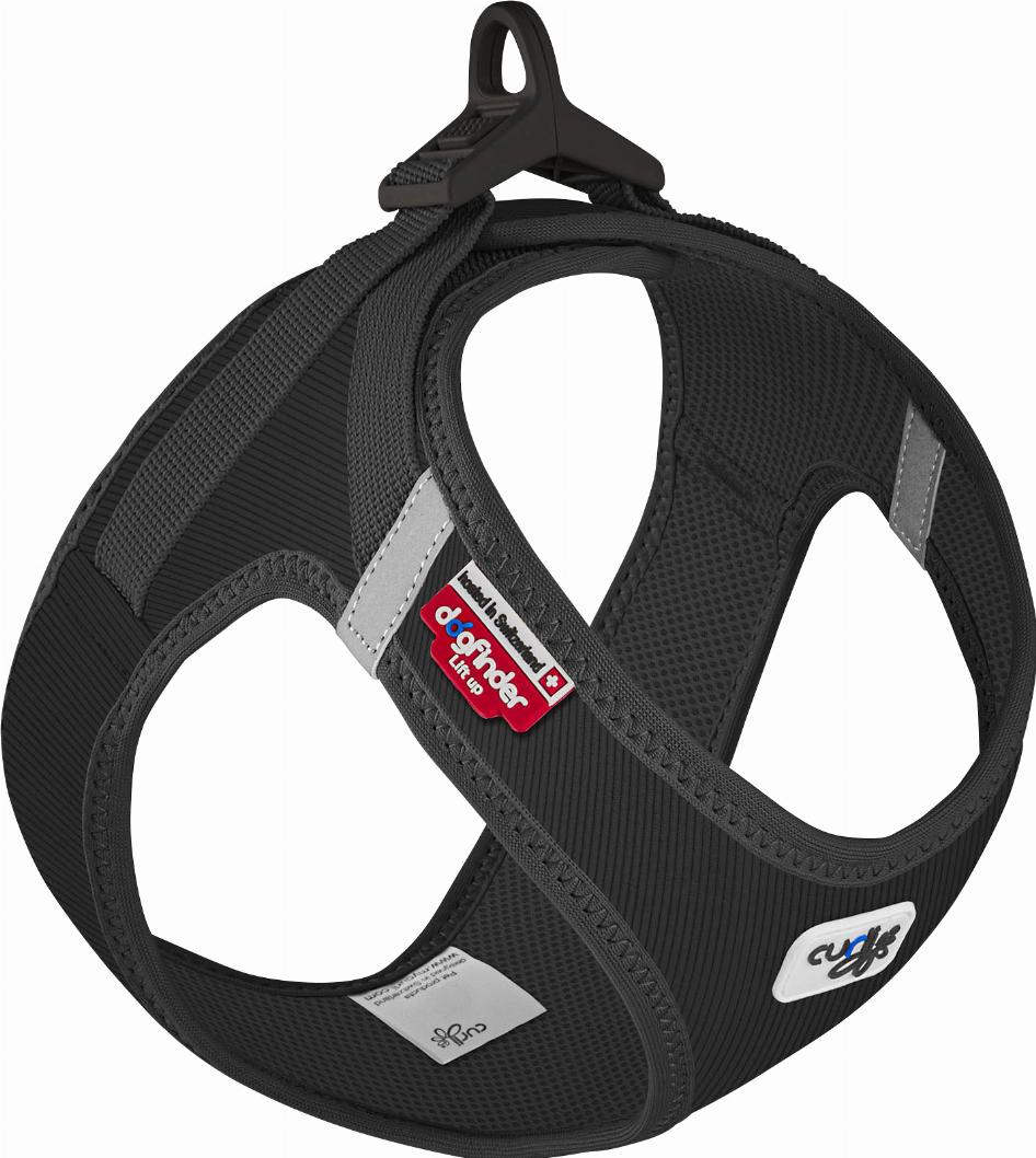 Curli Vest Clasp Cord Hundsele - Svart (3XS)