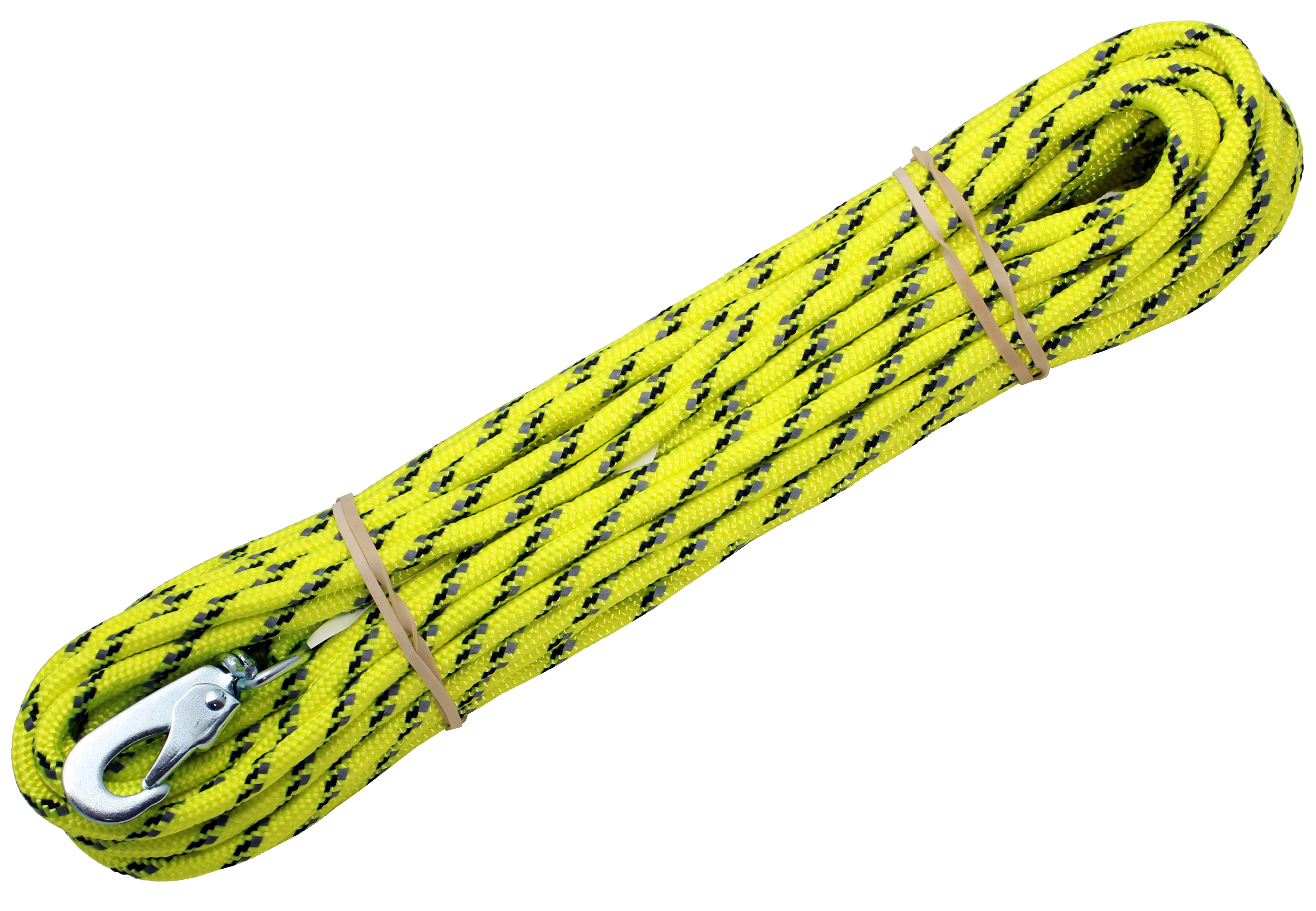 Alac Spårlina Nylon Reflex - 15m x 4mm, Gul med reflex