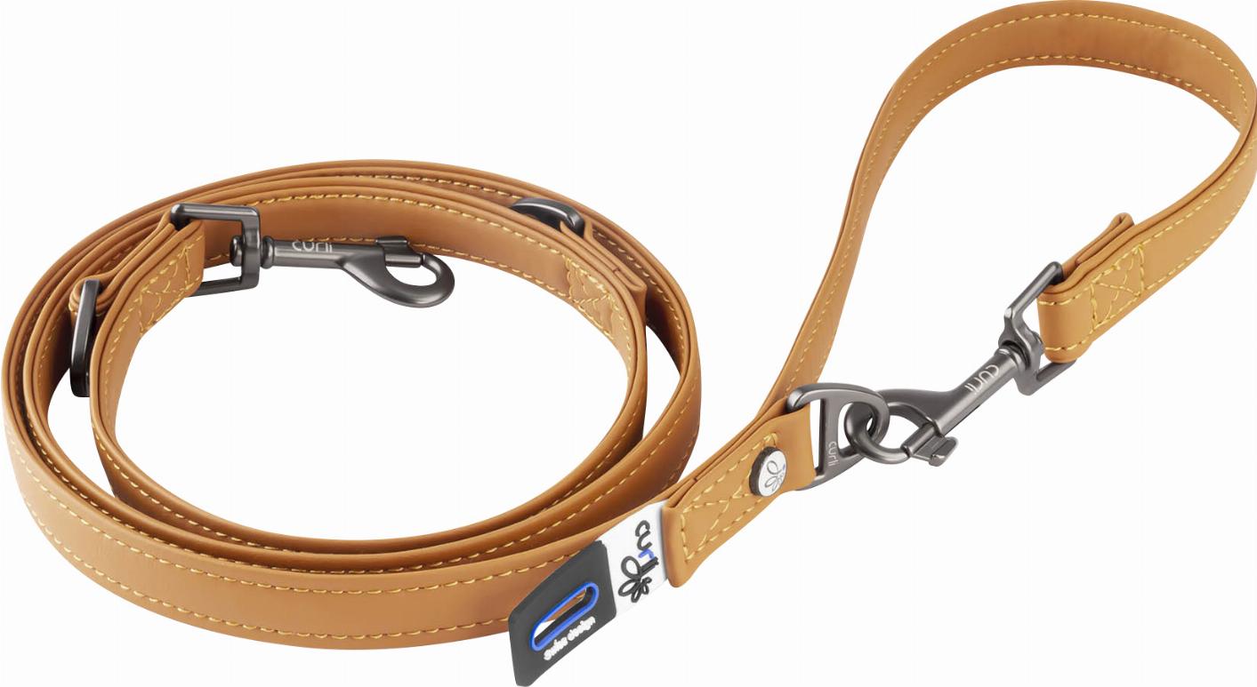 Curli Vegan Apple Leather Adjustable Leash - Brown