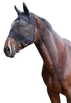 Covalliero Fly Mask with Ear Protection and Fringes