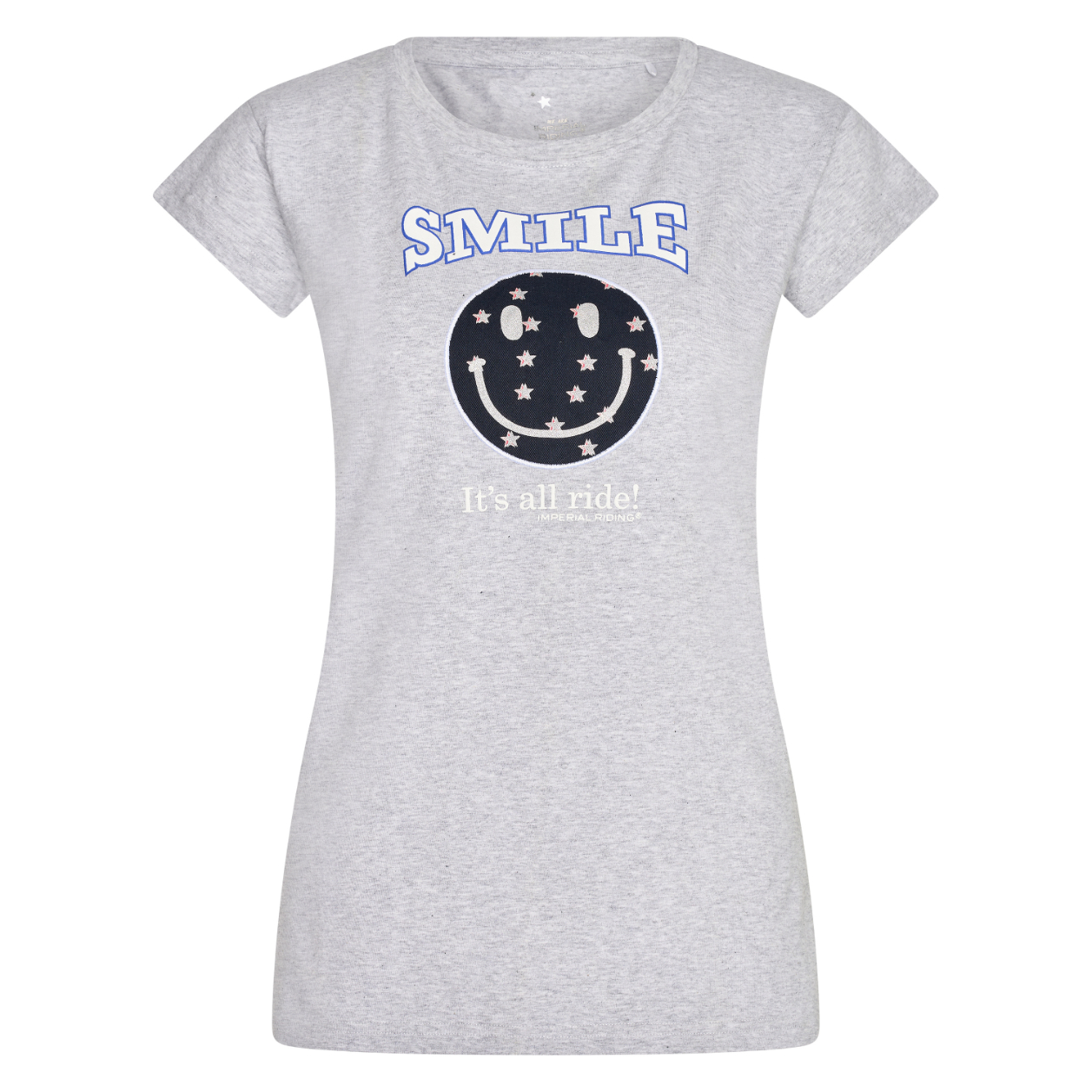 Imperial Riding T-shirt Smiley Stars Grey Heather - 5