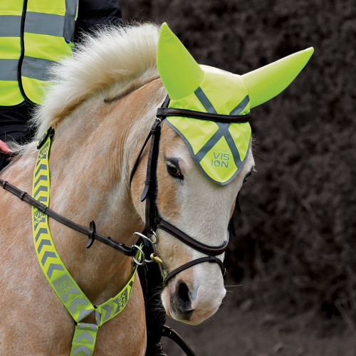 Equetech Hi-Vis Vision Reflective Hood with Soundproof Ears - Yellow