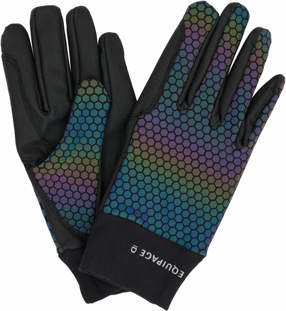 Equipage Saline Reflex Riding Gloves Junior  - Black