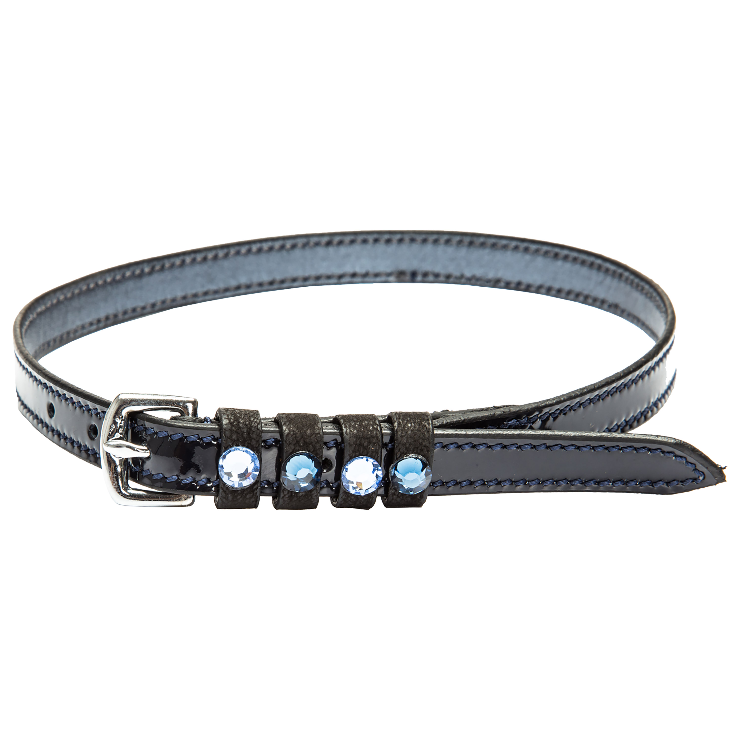 Imperial Riding Spurstraps leather Pardouz Navy-Metal