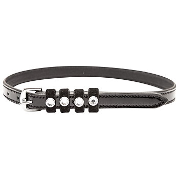 Imperial Riding Kannusremmit nahka Pardouz Black lack-Chrystal