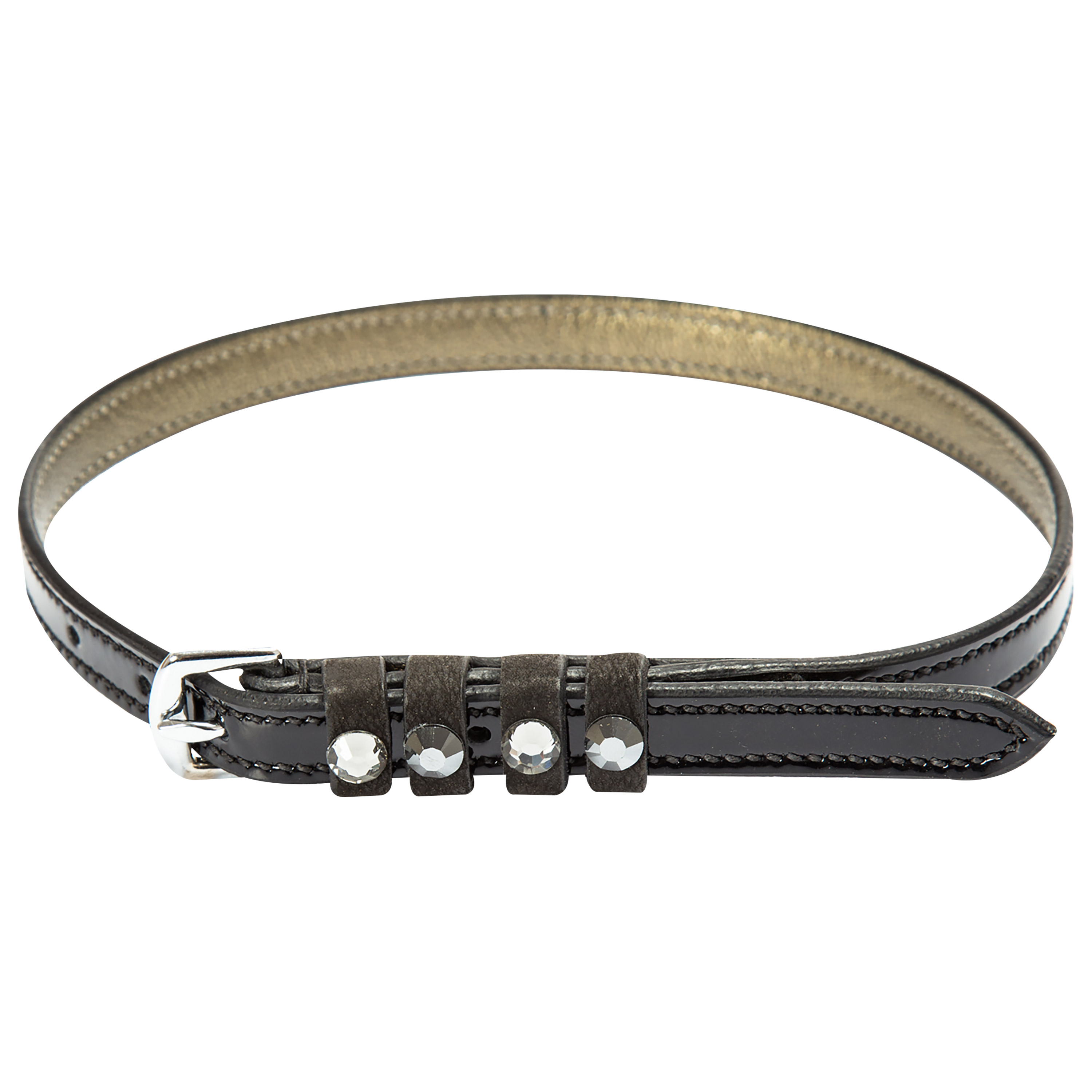 Imperial Riding Spurstraps leather Pardouz Black Lack-Metallic