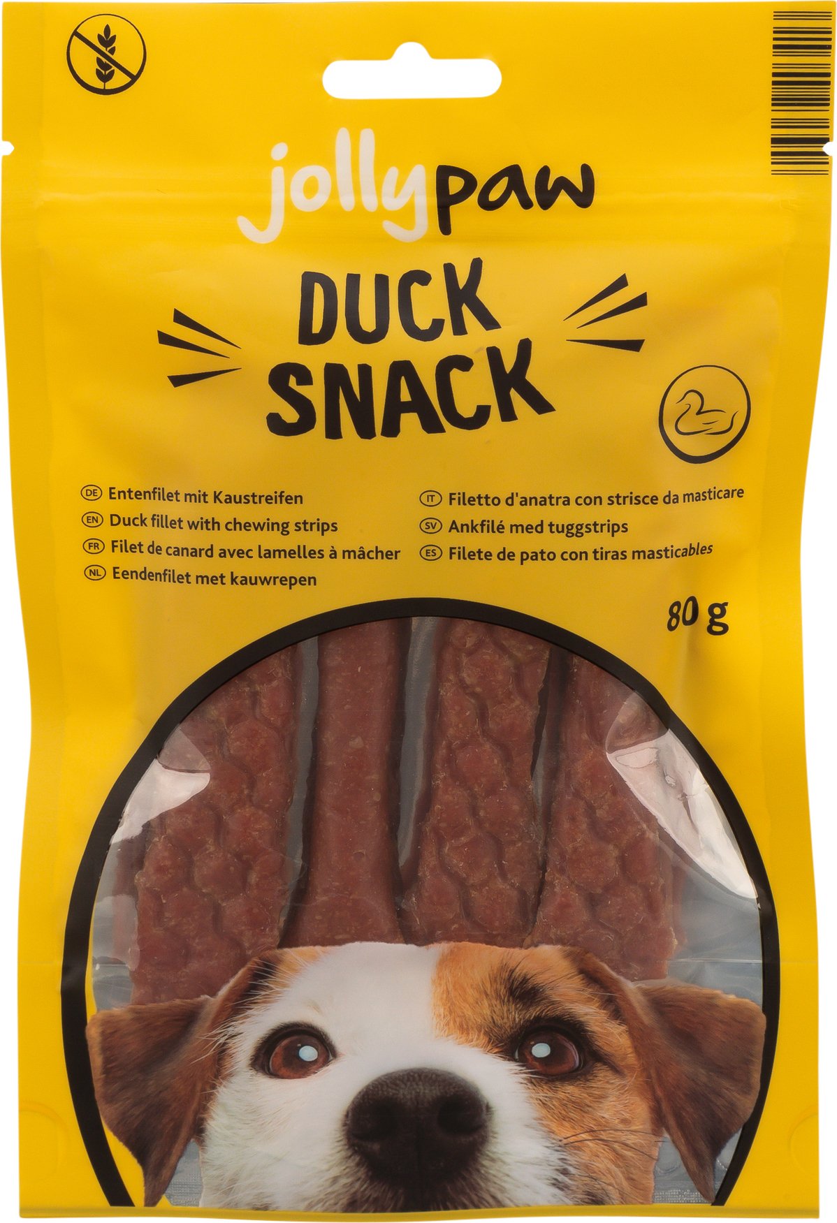 Jolly Paw Duck Snack, raakanahoilla